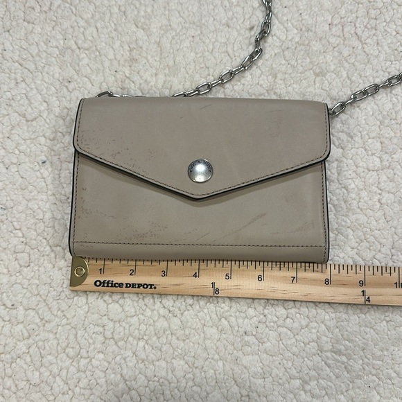 Rag & Bone Atlas Convertible Crossbody Leather Light Khaki With Orange Interior - Picture 14 of 15